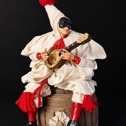 Pulcinella botte e mandolino 20cm