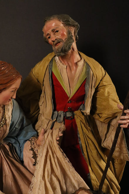 natività 38cm base legno oro