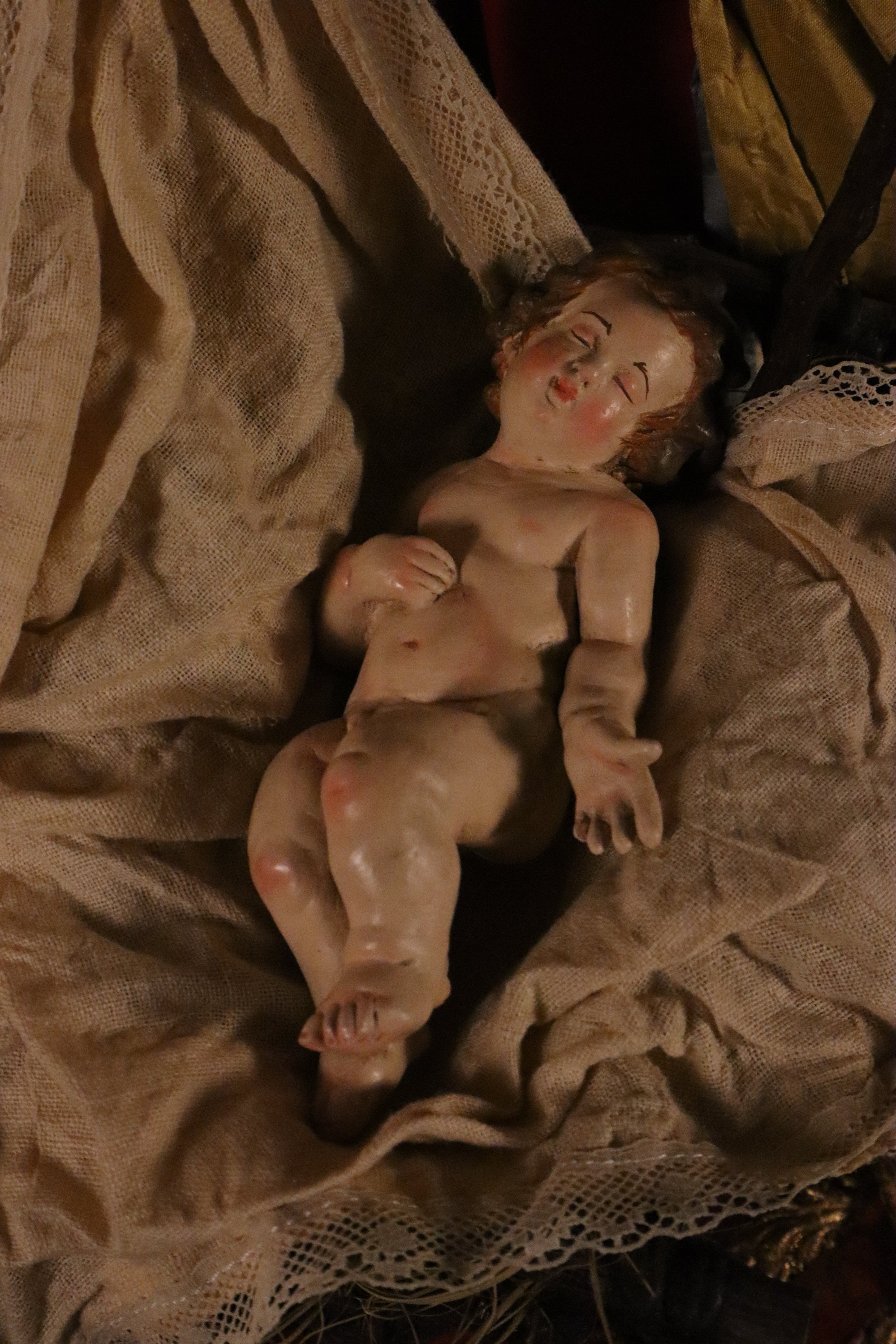 natività 38cm base legno oro