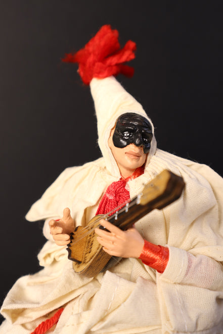 Pulcinella botte e mandolino 20cm