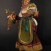 Giovane venditrice di frutta