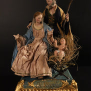 Natività 27cm su base oro e legno