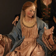 Natività 27cm su base oro e legno