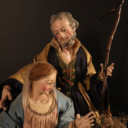 Natività 27cm su base oro e legno