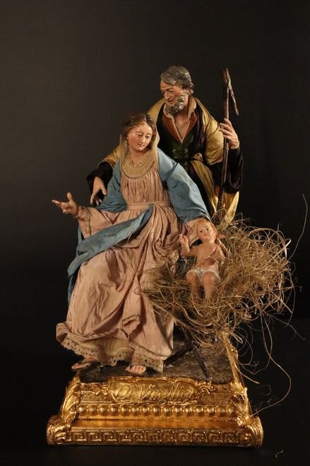 Natività 33cm base legno oro