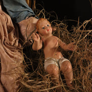 Natività 33cm base legno oro