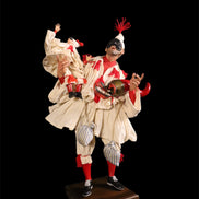 Pulcinella con bambino cm 38