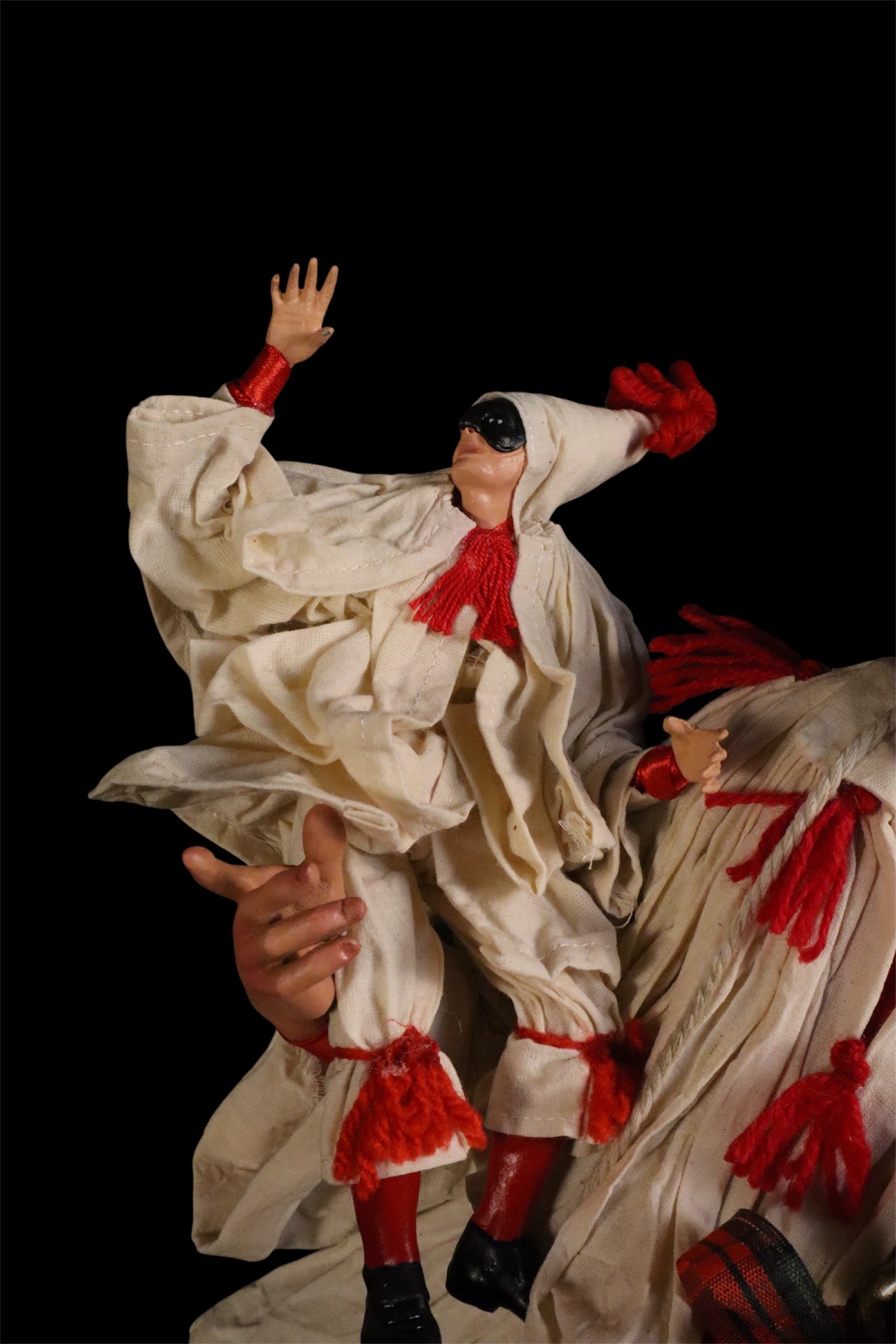 Pulcinella con bambino cm 38