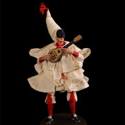 Pulcinella con mandolino 25cm
