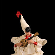 Pulcinella con mandolino 25cm