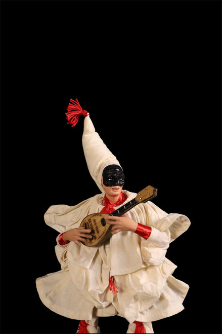 Pulcinella con mandolino 25cm