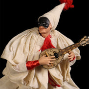 Pulcinella con mandolino cm 18